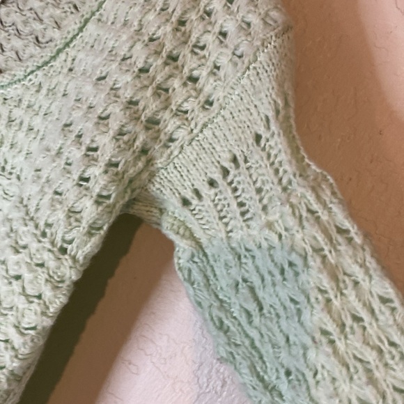 Free People Crashing Waves Scoop Neck Sweater in mint NWT medium - Picture 5 of 10